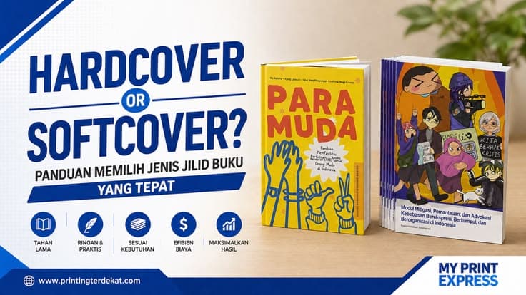 Buku hardcover premium dengan hotprint emas hasil cetak berkualitas.